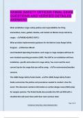 RANGE SAFETY OFFICER FINAL EXAM  QUESTIONS AND VERIFIED DETAILED  ANSWERS