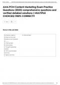 AMA PCM Content Marketing Exam Practice Questions &lpar;2025&rpar; comprehensive questions and verified detailed solutions &lpar; MULTIPLE CHOICES&rpar; &vert;100&percnt; CORRECT&excl;&excl;