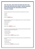 NCSF TEST 2025 REAL AND TEST BANK EXAM&sol;&sol;GRADED A&plus;