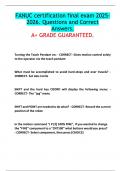 FANUC certification final exam 2025-2026&period; Questions and Correct Answers&period; A&plus; GRADE GUARANTEED&period;