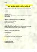 DAU CONTRACT CERTIFICATION MOST TESTED QUESTIONS AND ANSWERS GRADED A&plus; WITH RATIONALES