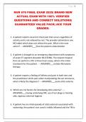 NUR 676 FINAL EXAM 2025&vert; BRAND NEW  ACTUAL EXAM WITH 100&percnt; VERIFIED  QUESTIONS AND CORRECT SOLUTIONS&vert;  GUARANTEED VALUE PACK&vert; ACE YOUR  GRADES&period;