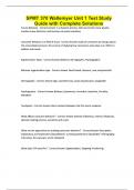 SPMT 370 Waltemyer Unit 1 Test Study Guide with Complete Solutions