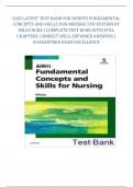 2025 LATEST TEST BANK FOR DEWITS FUNDAMENTAL CONCEPTS AND SKILLS FOR NURSING 5TH EDITION BY MILES DUKE &vert; COMPLETE TEST BANK WITH FULL CHAPTERS&comma; CORRECT WELL EXPAINED ANSWERS &vert; GUARANTEED EXAM EXCELLENCE