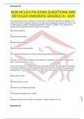 NGN NCLEX PN EXAM QUESTIONS AND DETAILED ANSWERS GRADED A&plus; 2025