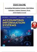 Test Bank for Accounting Information Systems&comma; 16th Edition by Marshall B Romney&period;&period;