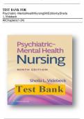 Test Bank for Psychiatric-Mental Health Nursing 9th Edition by Sheila L&period; Videbeck All Chapters &lpar;1-24&rpar;  ISBN&colon; 9781975184773  