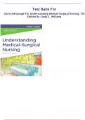 Test Bank for Davis Advantage for Understanding Medical-Surgical Nursing&comma; 7th Edition&comma; by Linda S&period; Williams&comma; Paula D&period; Hopper
