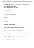 NSG 3100&colon; Exam 1 questions and answers with solutions 2025