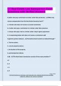 CT Real Estate Law Salesperson Exam  Questions with Verified Answers