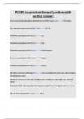 PCOM&colon; Acupuncture Comps Questions with verified answers