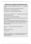 PCOM exam 1 questions with verified answers