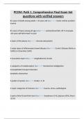 PCOM&colon; Path 1&comma; Comprehensive Final Exam Set questions with verified answers
