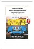 Solution Manual for Automotive Technology&colon; A Systems Approach 4th Canadian Edition by Erjavec et al&period; &ndash; Full Chapter Solutions &lpar;Ch&period; 1&ndash;55&rpar; PDF