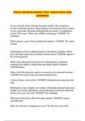PRITE NEUROSCIENCE TEST QUESTIONS AND ANSWERS