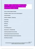 FINAL&comma; 200&comma; CRITICAL THINKING&comma;  HONDROS Exam Questions and  Answers 100&percnt; PASS