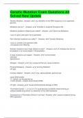 Genetic Mutation Exam Questions All Solved New Update