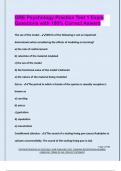 GRE Psychology Practice Test 1 Exam Questions with 100&percnt; Correct Aswers