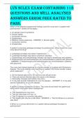 LVN NCLEX EXAM CONTAINING 118 QUESTIONS AND WELL ANALYSED ANSWERS ERROR FREE RATED TO PASS&period;