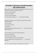 NX Design in Context of an Assembly questions with verified answers