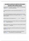 NX DESIGN ASSOCIATE CERTIFICATION EXAM questions with verified answers&period;