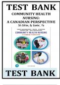 Test Bank For Community Health Nursing&colon;A Canadian Perspective 6th Edition Author&colon;Stamler And Yiu  Latest verified and updated with Questions and Answers 2025