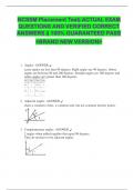NCSSM Placement Test&vert; ACTUAL EXAM  QUESTIONS AND VERIFIED CORRECT  ANSWERS &vert;&vert; 100&percnt; GUARANTEED PASS  <BRAND NEW VERSION> 