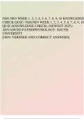 NSG 5003 WEEK 1&comma; 2&comma; 3&comma; 4&comma; 5&comma; 6&comma; 7&comma; 8&comma; 9&comma; 10 KNOWLEDGE CHECK QUIZ &sol; NSG5003 WEEK 1&comma; 2&comma; 3&comma; 4&comma; 5&comma; 6&comma; 7&comma; 8&comma; 9&comma; 10 QUIZ &lpar;KNOWLEDGE CHECK&rpar; &lpar;NEWEST-2025&rpar;&colon; ADVANCED PATHOPHYSIOLOGY&colon; SOUTH UNIVERSITY &vert;100&percnt; VERIFIED AND CORRECT ANSWERS&vert;  