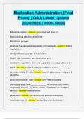 RN MEDICATION ADMINISTRATION BUNDLED TESTS &vert; QUESTIONS AND CORRECT ANSWERS &vert; LATEST UPDATE 2024&sol;2025