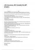 Life Insurance&comma; BC Canada&lpar; HLLQP STUDY&rpar; QUESTIONS AND CORRECT DETAILED ANSWERS WITH RATIONALES 2025&sol;2026 &lpar;VERIFIED ANSWERS&rpar; &vert;ALREADY GRADED A&plus;