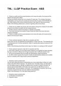 TNL &colon; LLQP Practice Exam &colon; A&S QUESTIONS AND CORRECT DETAILED ANSWERS WITH RATIONALES 2025&sol;2026 &lpar;VERIFIED ANSWERS&rpar; &vert;ALREADY GRADED A&plus;