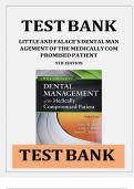 TEST BANK LITTLE AND FALACE'S DENTAL MAN AGEMENT OF THE MEDICALLY COMPROMISED PATIENT 9THEDITION