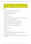 Pharmacotherapeutics for Advanced Practice Nurse Prescribers 5th Edition Woo Robinson Test Bank &lpar;ALL CHAPTERS&comma; complete questions and answers&rpar; Graded A&plus;