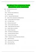 SkyWest Pre-entrance Exam Questions with Solutions