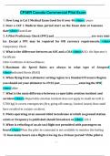CPAER CANADA COMMERCIAL PILOT EXAM LATEST 2025 ACTUAL EXAM WITH COMPLETE EXAM QUESTIONS AND CORRECT DETAILED ANSWERS &lpar;100&percnt; VERIFIED ANSWERS&rpar; &vert;ALREADY GRADED A&plus;&vert; &vert;&vert;PROFESSOR VERIFIED&vert;&vert;&lpar;2025&sol;2026&rpar;
