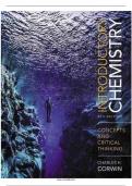 Test Bank&colon; Introductory Chemistry&colon; Concepts and Critical Thinking 8th Edition by Corwin - Ch&period; 1-20&comma; 9780134421377&comma; with Rationales
