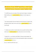 Mechanics Exam NEIEP Questions with Expert Verified Correct Answers Latest Update 2025
