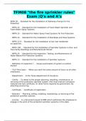 TFM08 "the fire sprinkler rules" Exam &vert;Q&rsquo;s and A&rsquo;s