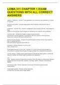 LOMA 311 CHAPTER 1 EXAM QUESTIONS WITH ALL CORRECT ANSWERS 