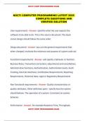 NOCTI COMPUTER PROGRAMMING LATEST 2025  COMPLETE QUESTIONS AND  VERIFIED SOLUTION