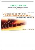 COMPLETE TEST BANK Academic Vocabulary