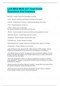 LAS MAS MUS 337 Final Exam Questions And Answers