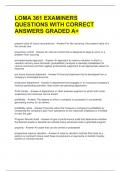 LOMA 361 EXAMINERS QUESTIONS WITH CORRECT ANSWERS GRADED A&plus; 