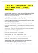 LOMA 361 COMBINED SET EXAM QUESTIONS WITH CORRECT ANSWERS 