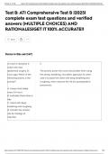 Test B&colon; ATI Comprehensive Test B &vert;2025&vert; complete exam test questions and verified answers &lpar;MULTIPLE CHOICES&rpar; AND RATIONALES&vert;GET IT 100&percnt; ACCURATE&excl;&excl;