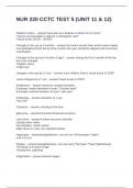 NUR 220 CCTC TEST 5 &lpar;UNIT 11 & 12&rpar; QUESTIONS AND ANSWERS RATED A&plus;