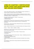 LOMA 361 CHAPTER 1 CERTIFICATION EXAM LATEST 2025 QUESTIONS WITH 100&percnt; SOLVED SOUTIONS&excl;&excl;&excl;