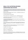 WGU C787 NUTRITION REVIEW QUESTIONS AND NOTES