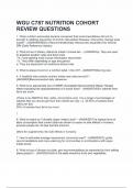 WGU C787 NUTRITION COHORT REVIEW QUESTIONS