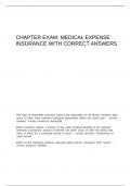 Chapter Exam&colon; Medical Expense Insurance